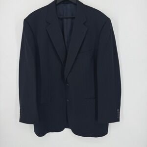 Burberry London Men 44 REG Black Red Pinstripe Wool Blazer Suit Sport Jacket